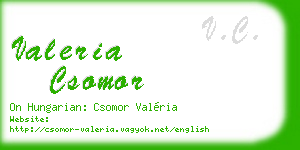 valeria csomor business card