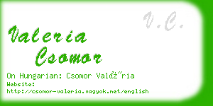 valeria csomor business card